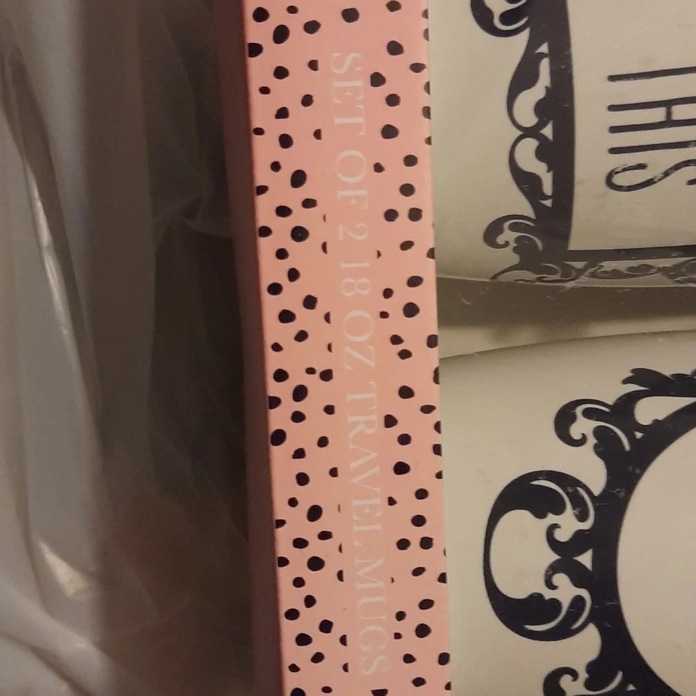 Set of 2 Travel Mugs NWT
